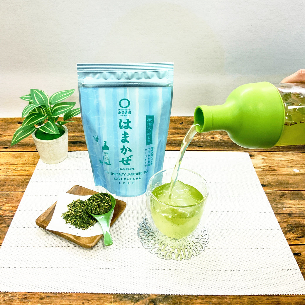 【静岡森産】 水出し茶「はまかぜ」160g詰&水出しフィルターインボトルセット