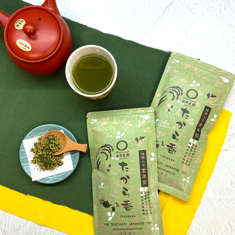 Delivery will be from October 12th to 18th. Founding Festival Limited Special Price Matcha Genmaicha "Takaraka" 100g 2 bottles set [Made in Shizuoka Kakegawa Kikugawa]