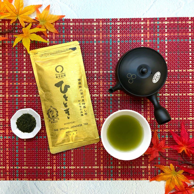 Delivery will be from October 12th to 18th. Founding Festival Limited Special Price Most Popular Deep Steamed Sencha "Hitotoki" 80g Pack [Yabukita Variety from Kikugawa, Kakegawa, Shizuoka]