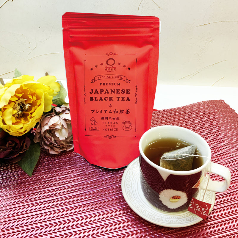 [Fukuoka Yame] "Premium Japanese black tea with string tea bag" 2.5g x 10P *Up to 3 for mail delivery