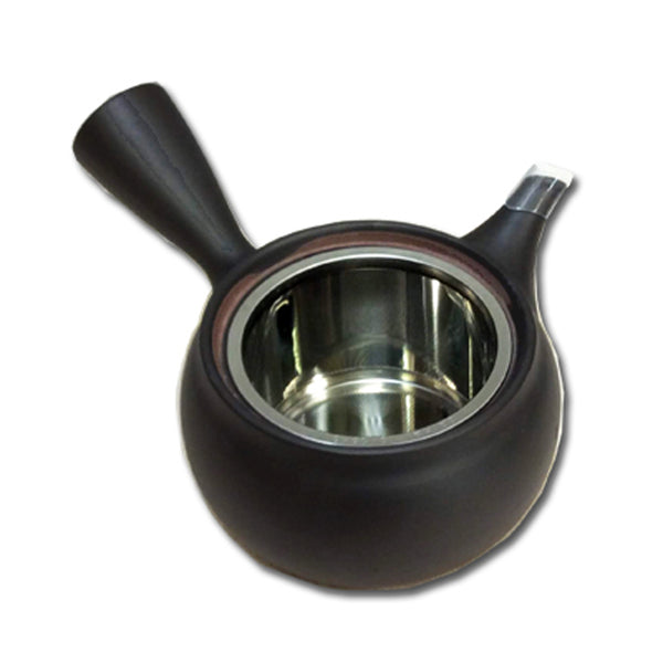 Tokoname ware black mud teapot with stainless steel filter 330ml