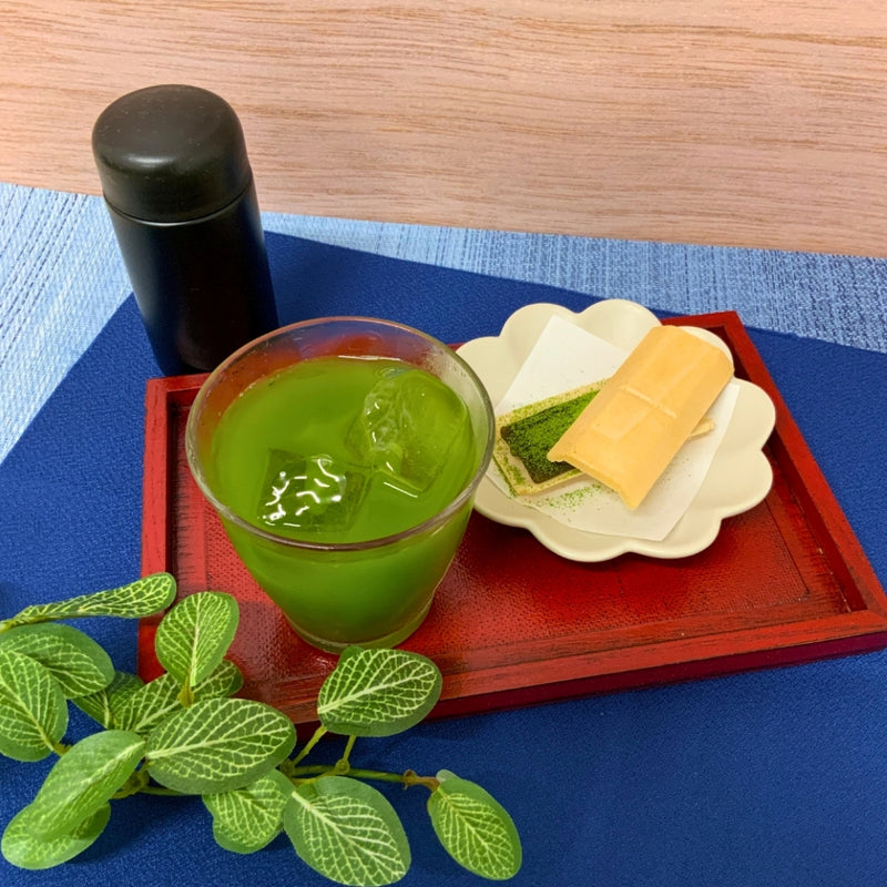 【愛知県西尾産】抹茶「喫茶去」＆ステンレスシェイカーセット※ネコポス便不可