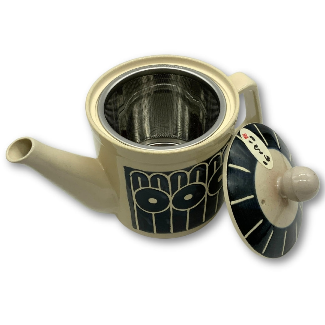 波佐見焼 スーパーステンレスフィルター付軽量ポット「ナイトガーデン」 350ml