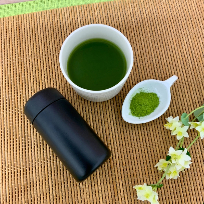 【愛知県西尾産】抹茶「喫茶去」＆ステンレスシェイカーセット※ネコポス便不可