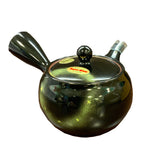 Tokoname Obi Ami teapot black glaze star pattern 390ml