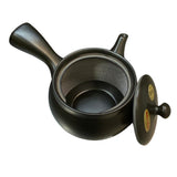 Tokoname yaki obi net teapot black 360ml shelf cut