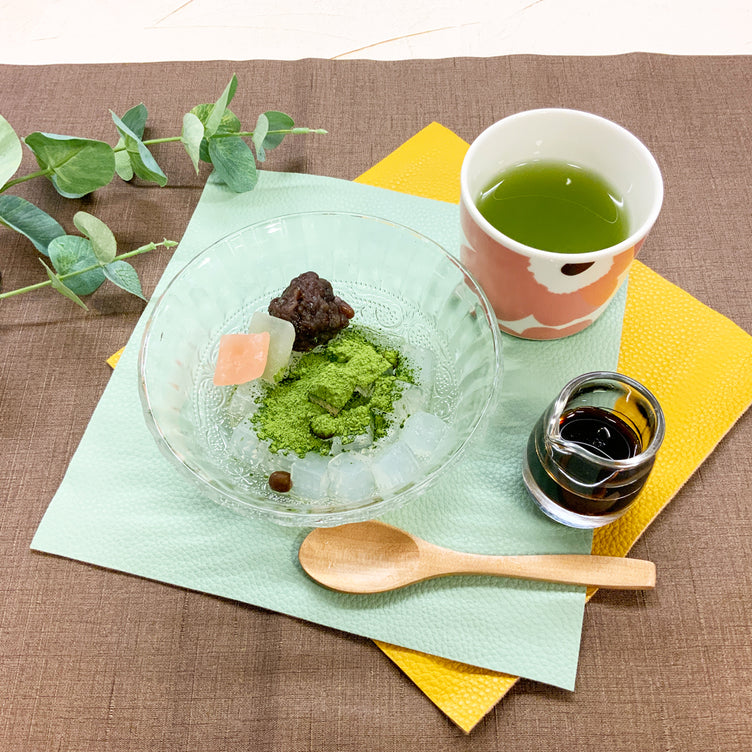 Recommended summer gift set [Shizuoka green tea “Hamakaze tea bag” & Fukuoka Yame matcha “Matcha anmitsu”] 