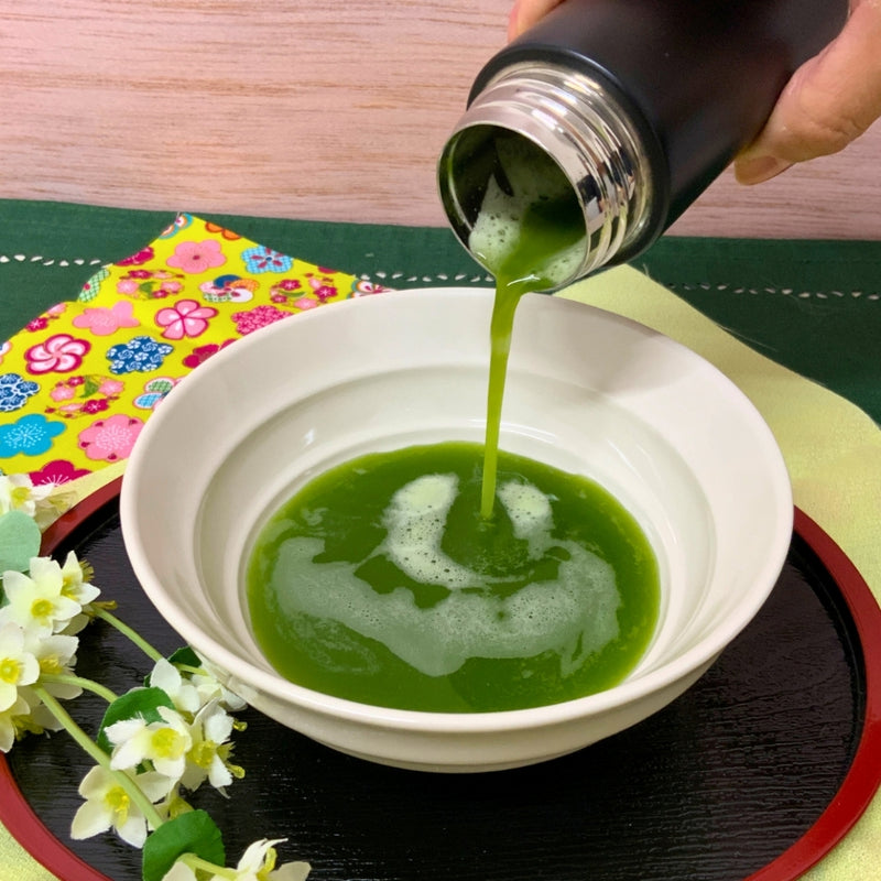 【愛知県西尾産】抹茶「喫茶去」＆ステンレスシェイカーセット※ネコポス便不可