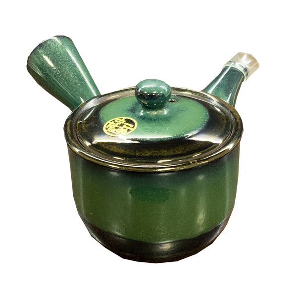 Tokoname ware teapot with stainless steel filter green sea cucumber 320ml co-morning glory