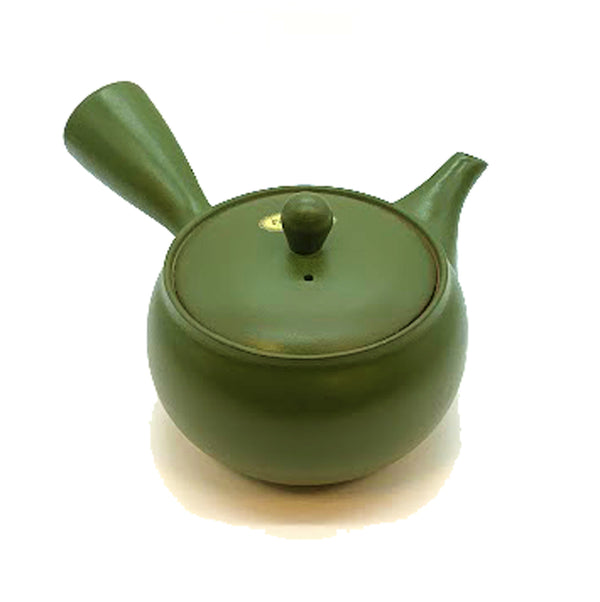 Tokoname-yaki green mud obi net teapot 330ml
