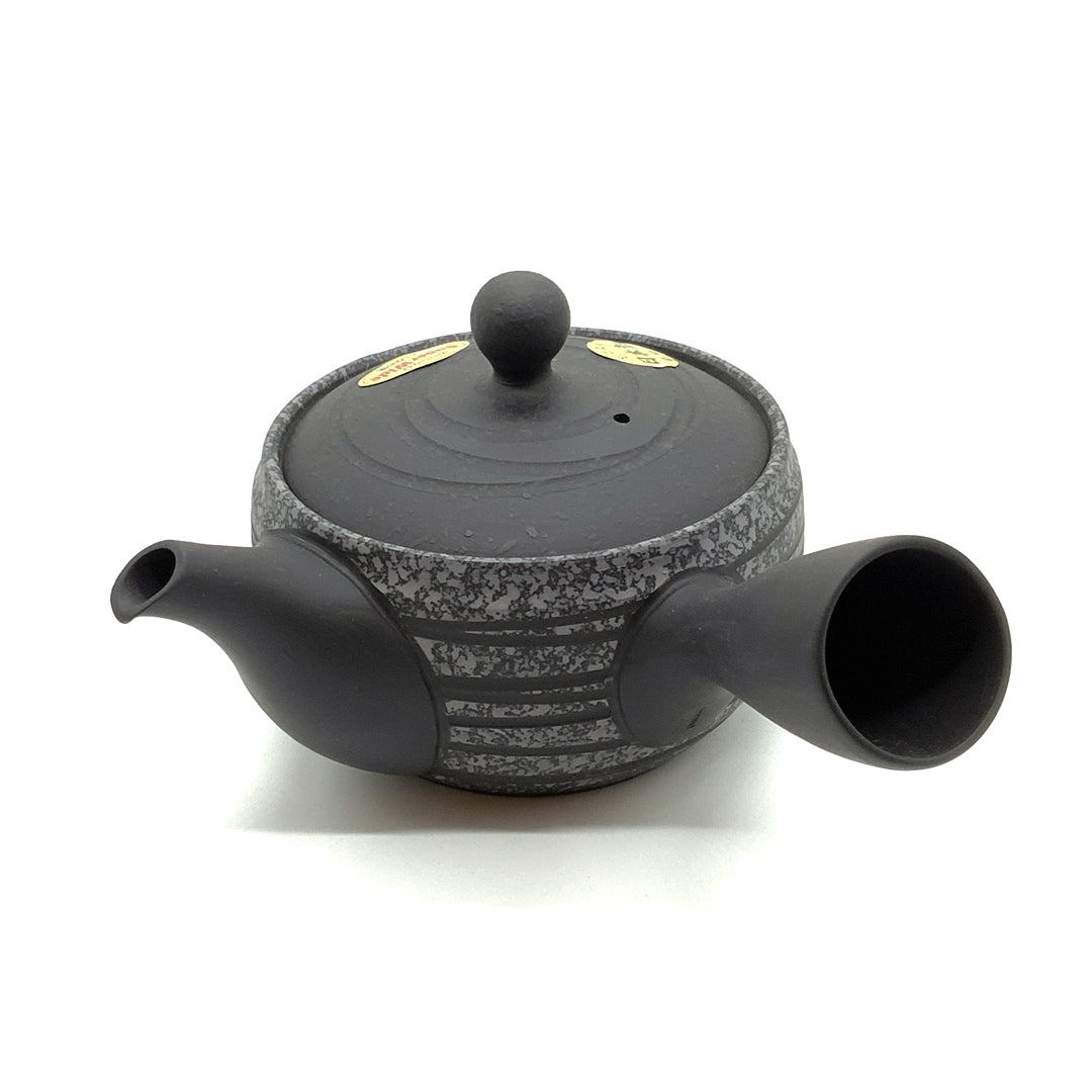 Tokoname yaki obi mesh teapot, 1,000 steps, black 300ml