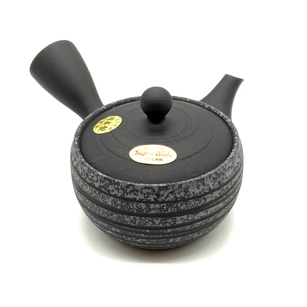 Tokoname yaki obi mesh teapot, 1,000 steps, black 300ml