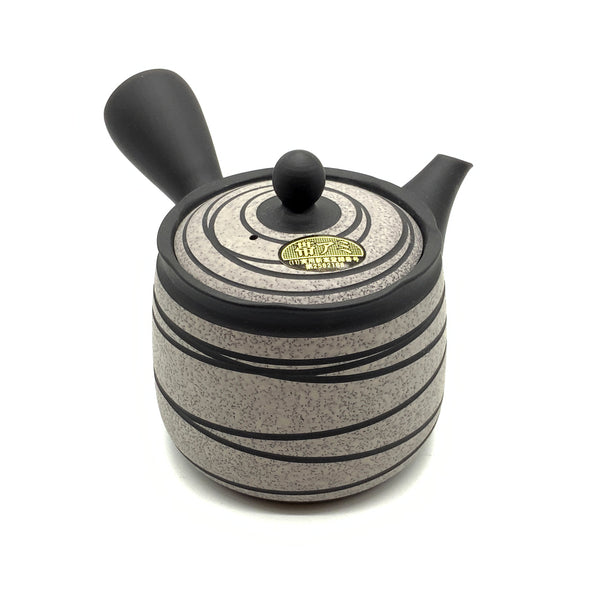 Tokoname yaki obi mesh teapot white change 1000 steps black 410ml