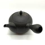 Tokoname yaki obi mesh teapot cut vermillion black 600ml