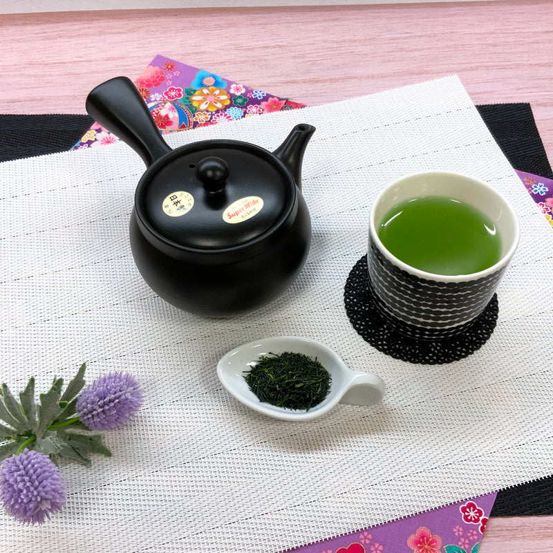 Tokoname yaki obi net teapot black 360ml shelf cut