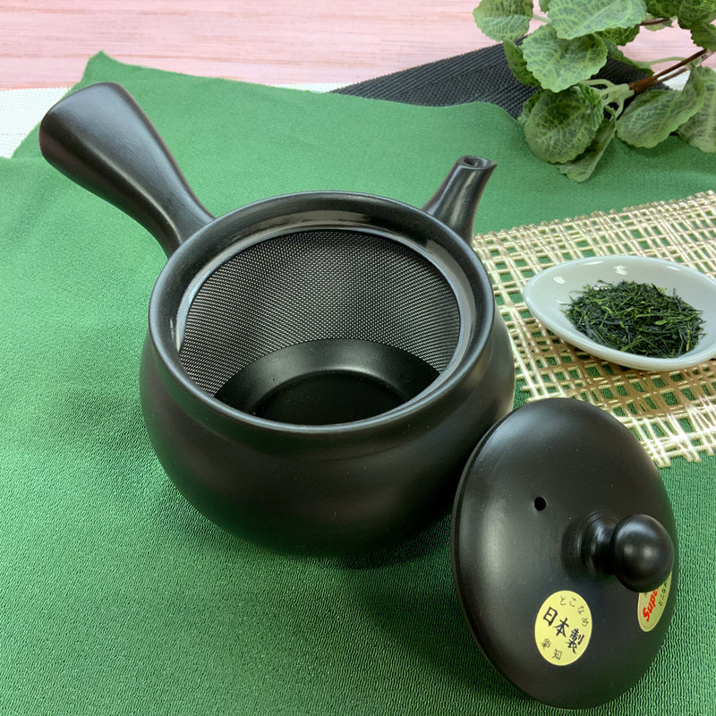 Tokoname yaki obi net teapot black 360ml shelf cut